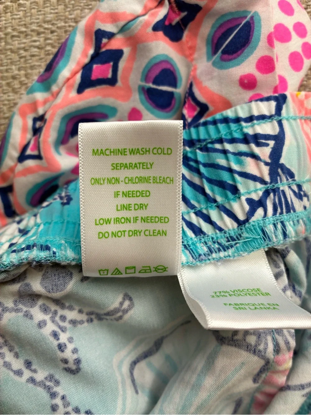 Lilly Pulitzer Shorts Women’s S Katia Tropical Floral Sea Life Resort